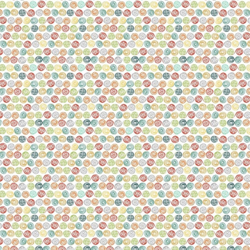 Patchworkstoff Patchworkstoff "Purrfect Day", lustige bunte Wollknäule, weiß, 14,00 €/m