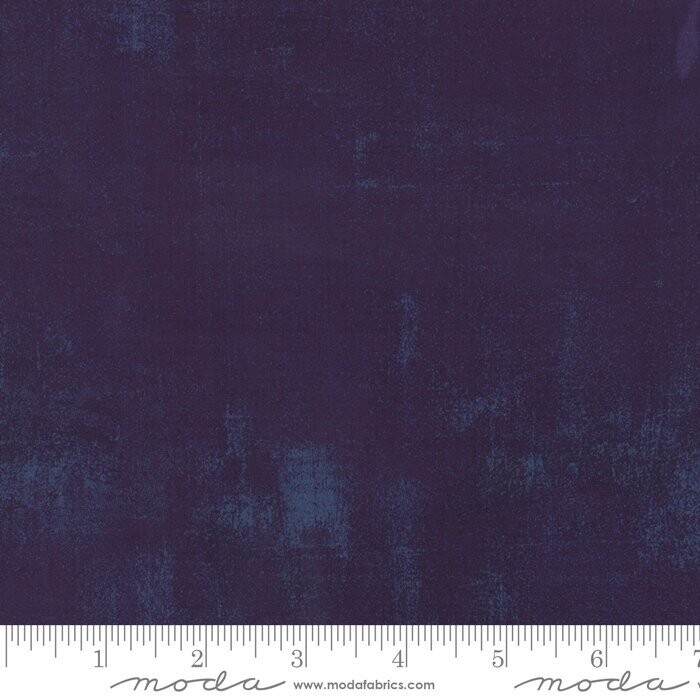 REST 90 cm, Patchworkstoff "Moda Grunge Eggplant" mit Schraffierungen, lila-blau meliert, 18,33 €/m