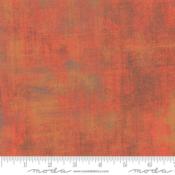 Patchworkstoff "Moda Grunge Fandango" mit Schraffierungen, orange-gelb-grau meliert, 19,00 €/m