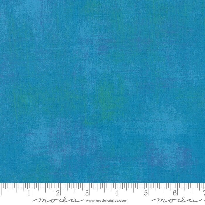 Patchworkstoff "Moda Grunge Turquoise" mit Schraffierungen, blau-türkis meliert, 19,00 €/m