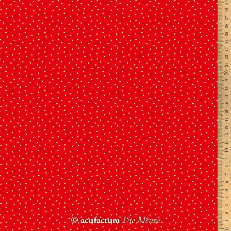 Baumwollstoff Tupfen, Punkte, rot-weiß, Acufactum, 25,90 €/m Baumwollstoff Tupfen, Punkte, rot-weiß, Acufactum, 25,90 €/m