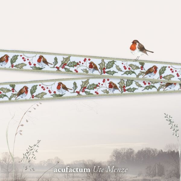 Webband Rotkehlchen & Ilex, Acufactum 3,90/m