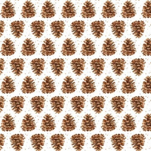 Patchworkstoff "Little Ones", Pinecones mit Tannenzapfen in braun, 19,50 €/m