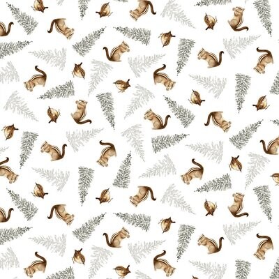 Patchworkstoff Patchworkstoff "Little Ones", Multi Chipmunks mit Eichhörnchen, 19,50 €/m