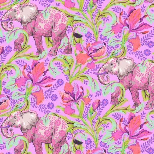 Patchworkstoff "Everglow All Ears", Elefanten, pink, Tula Pink, 21,90/m