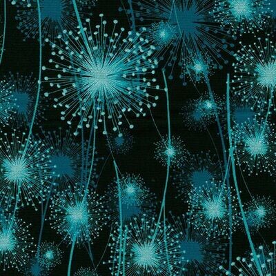 Patchworkstoff Patchworkstoff "Pearl Reflections, Dandelion Fields DarkTeal/Aqua", 19,80/m*