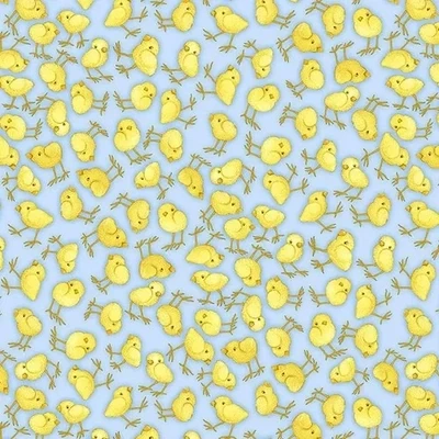 Patchworkstoff "Tossed Chicks" aus der Kollektion Farm Babies, kleine Küken, 20,50€/m