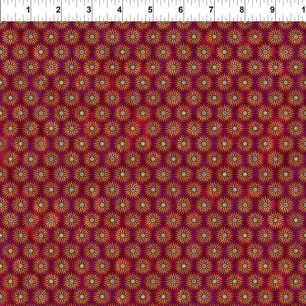 Patchworkstoff , "Cosmos Suns-Red", Sonnen von Jason Yenter, 14,00 €/m*