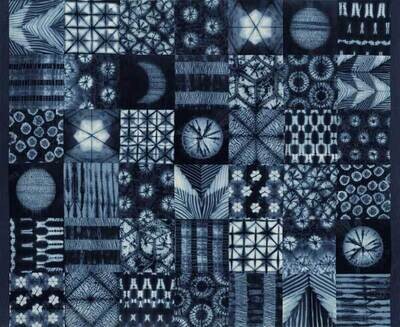 Patchworkstoff im Batik-Design, Panel 90 cm, Tochi von Moda, 22,00/m