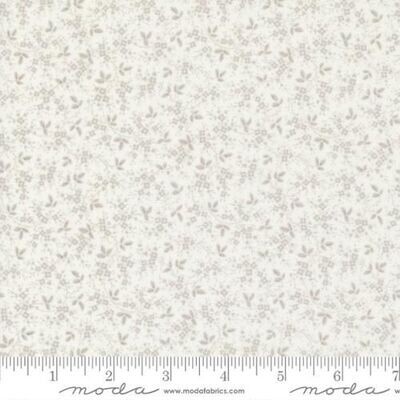 Patchworkstoff "Flourishing Flowers Ditsy", Honeybloom Charcoal, Blätter und Blumen, creme-braun, 21,50 €/m