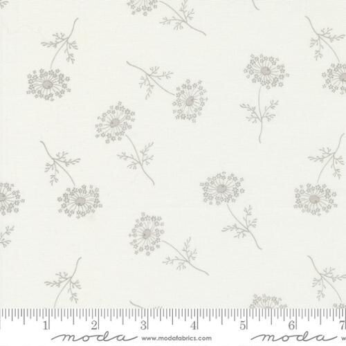 Patchworkstoff "Dancing Dandies Florals", Honeybloom, Grey, Dandelion, Pusteblumen, beige, 21,50 €/m