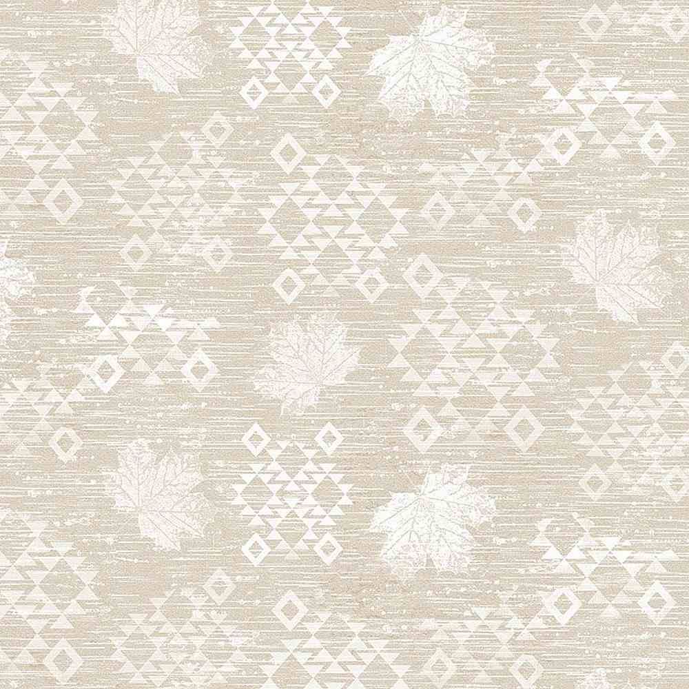 "Leaves and Geo Pattern", hochwertiger Digitaldruck mit Blättern , 19,00 €/m.