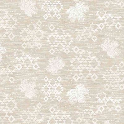 "Leaves and Geo Pattern", hochwertiger Digitaldruck mit Blättern , 19,00 €/m.