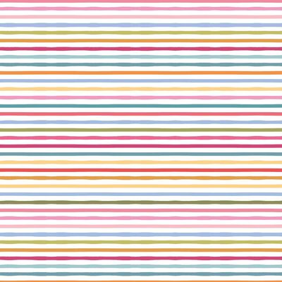 Patchworkstoff Jailhouse Stripes Patchworkstoff Jailhouse Stripes"Elton Multi", Regenbogenfarben, weiß mit schmalen Streifen, 21,50€/m*