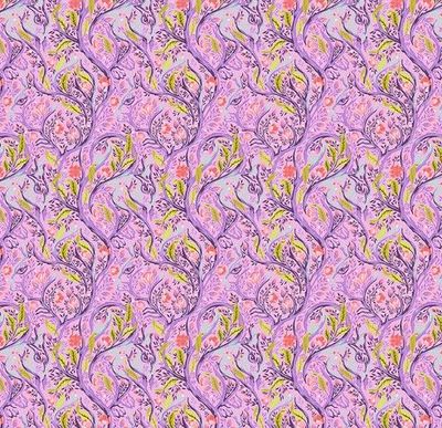 Patchworkstoff Patchworkstoff "Branch Manager - Blossom" der Kollektion Full Moon Forest II, Eichhörnchen, pink-multicolor, Tula Pink, 19,50/m