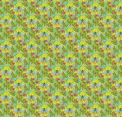 Patchworkstoff Patchworkstoff "Shake Your Honey Maker - Enchanted " der Kollektion Full Moon Forest II, Bienen, grün-multicolor, Tula Pink, 19,50/m