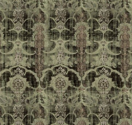 Patchworkstoff "Green Tapestry" mit Ornamenten von Tim Holtz , 20,50€/m