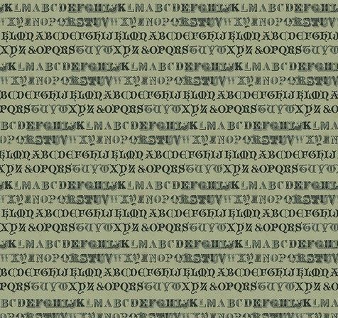 Patchworkstoff Patchworkstoff "Green Typography" mit Ornamenten von Tim Holtz , 20,50€/m