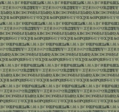 Patchworkstoff Patchworkstoff "Green Typography" mit Ornamenten von Tim Holtz , 20,50€/m