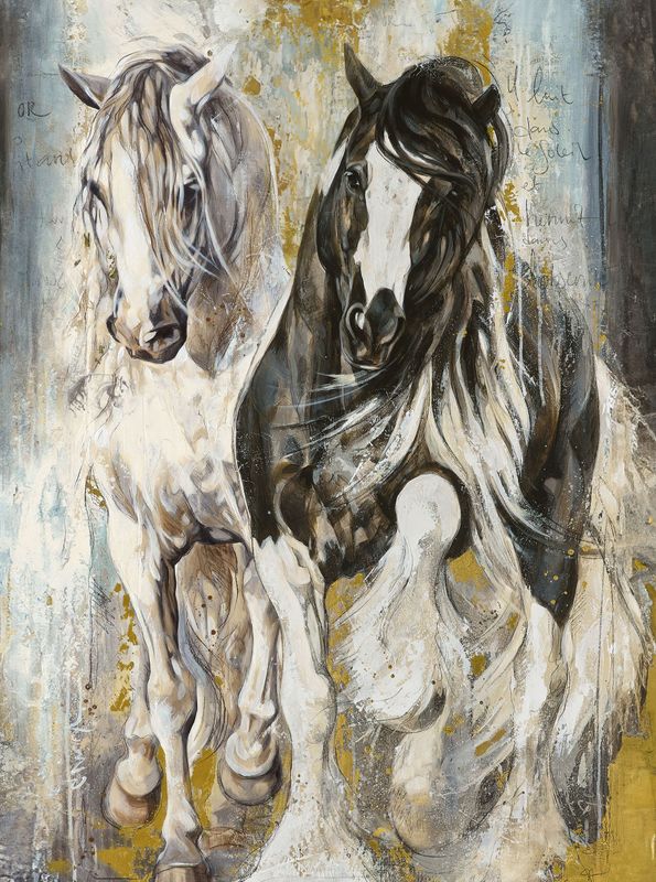 Patchworkstoff Patchworkstoff "Panel Pferde" 32" x 43" aus der Kollektion Pedigree mit Andalusier und Irish Tinker, 21,60 €/m