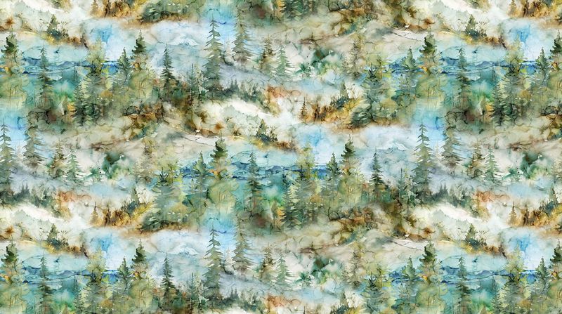 Patchworkstoff, Patchworkstoff, "The Great Outdoors", Landschaft und Berge, multicolor, 22,50 €/m*