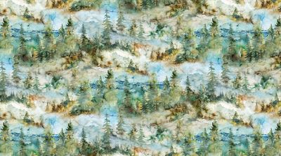 Patchworkstoff, Patchworkstoff, "The Great Outdoors", Landschaft und Berge, multicolor, 22,50 €/m*