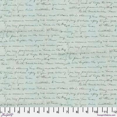 Patchworkstoff Patchworkstoff "Blue Script" mit Schrift von Tim Holtz , 20,50€/m