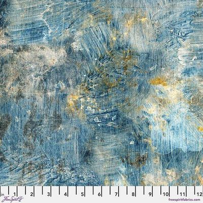 Patchworkstoff Patchworkstoff "Blue Vintage" mit italienischer Spachteltechnik von Tim Holtz , 20,50€/m