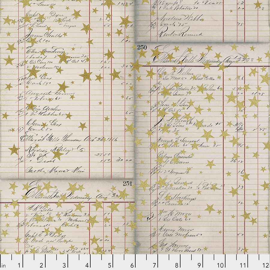 Patchworkstoff "Christmas List" mit Schrift von Tim Holtz , 20,50€/m