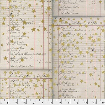 Patchworkstoff Patchworkstoff "Christmas List" mit Schrift von Tim Holtz , 20,50€/m