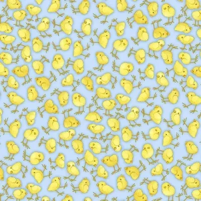 Patchworkstoff Patchworkstoff "Tossed Chicks" aus der Kollektion Farm Babies, kleine Küken, 20,50€/m