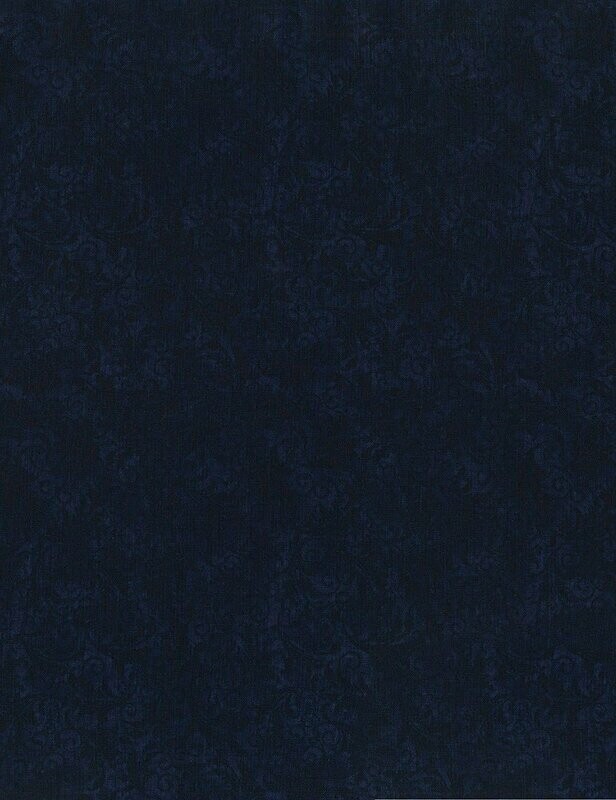 Patchworkstoff Echo-C Basic, Ranken, nachtblau, 14,00 €/m*