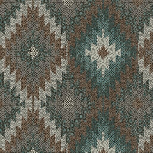 Patchworkstoff "Modern Lodge", indianisches Rautenmuster, braun, 19,50€/m*