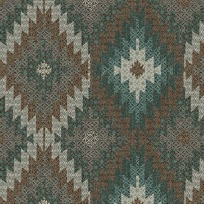 Patchworkstoff "Modern Lodge", indianisches Rautenmuster, braun, 19,50€/m*