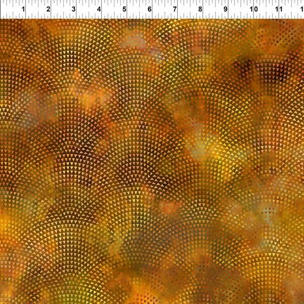 Patchworkstoff Patchworkstoff "Triangles Arts Orange", Dreiecke und grafische Muster in gelb-orange, Jason Yenter, 19,00/m*