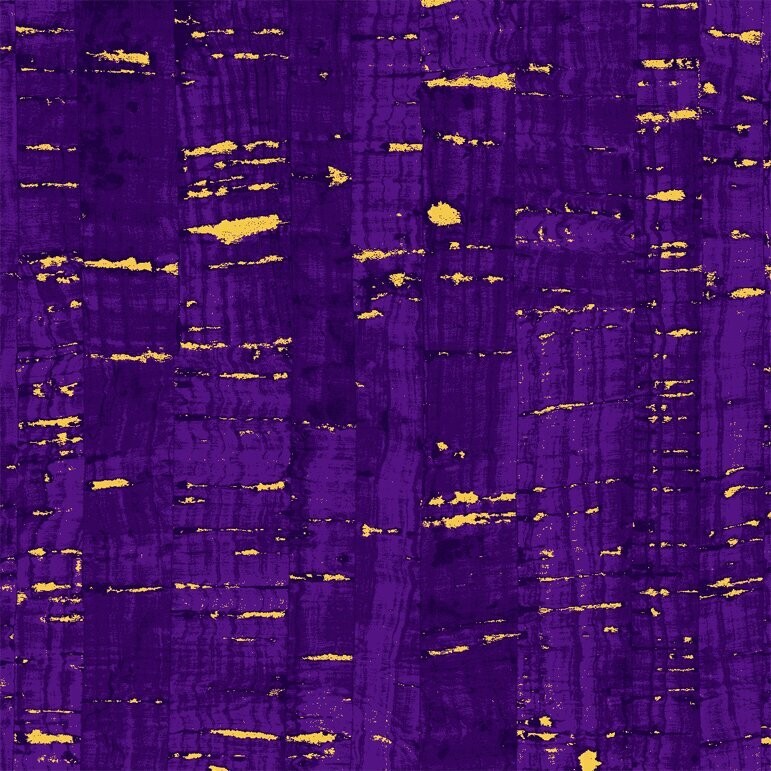 Patchworkstoff Patchworkstoff "Uncorked", Korkoptik, violett-gold, 19,50 €/m*