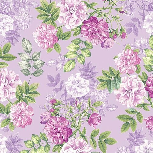 10,00/m, Pearl Ballet Floral Romance / lilane Blumen mit Perlmutteffekt 10,00/m, Pearl Ballet Floral Romance / lilane Blumen mit Perlmutteffekt