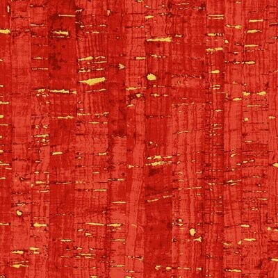 Patchworkstoff Patchworkstoff "Uncorked", Korkoptik, rot-gold, 19,50 €/m*