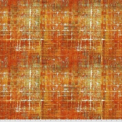 Patchworkstoff Patchworkstoff "Scraped Layers" mit Patina-Effekt, weiße Kratzer, orange-beige-gelb, von Tim Holtz , 20,50€/m