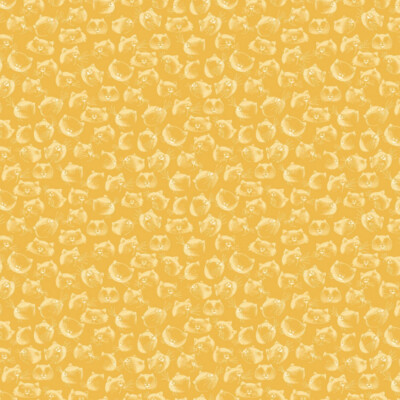 Patchworkstoff Patchworkstoff "Purrfect Day", lustige Katzengesichter, gelb, 14,00 €/m
