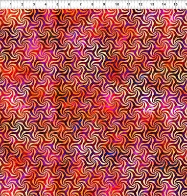 Patchworkstoff Patchworkstoff "Elysian Twist" mit Batikeffekt, Swirls, rot-orange, Jason Yenter, 19,80 €/m