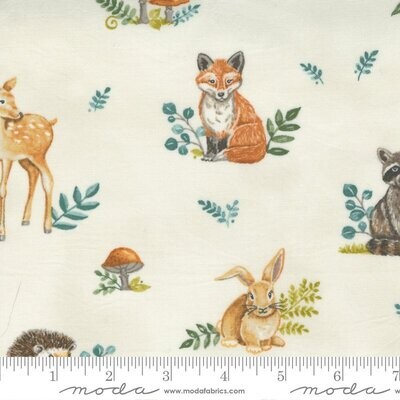 Patchworkstoff Patchworkstoff "Effie's Woods cloud", Waldtiere, naturweiß, 19,80 €/m*
