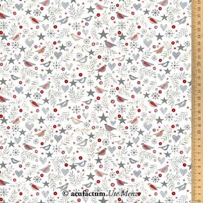Baumwollstoff Silbervögel, hell, Acufactum, 25,90 €/m Baumwollstoff Silbervögel, hell, Acufactum, 25,90 €/m