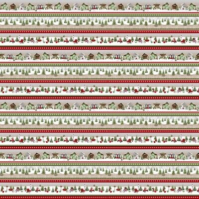 Patchworkstoff, Bordüre "Novelty She Shed Stripe", Holiday Happy Place, Häuser & Trucks, 15,00 €/m