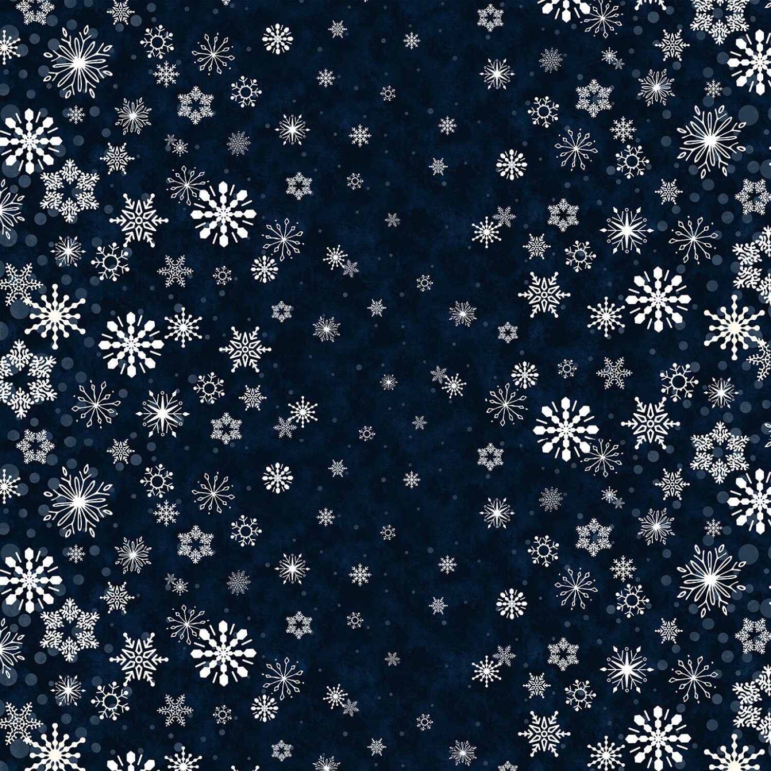 Patchworkstoff, Patchworkstoff, "Snowflake Border Stripe", Flurry Friends, Eiskristalle, Bordüre, 19,80 €/m