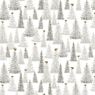 Patchworkstoff Patchworkstoff "Little Ones", Trees mit Tannenbäumen in grau, 19,50 €/m
