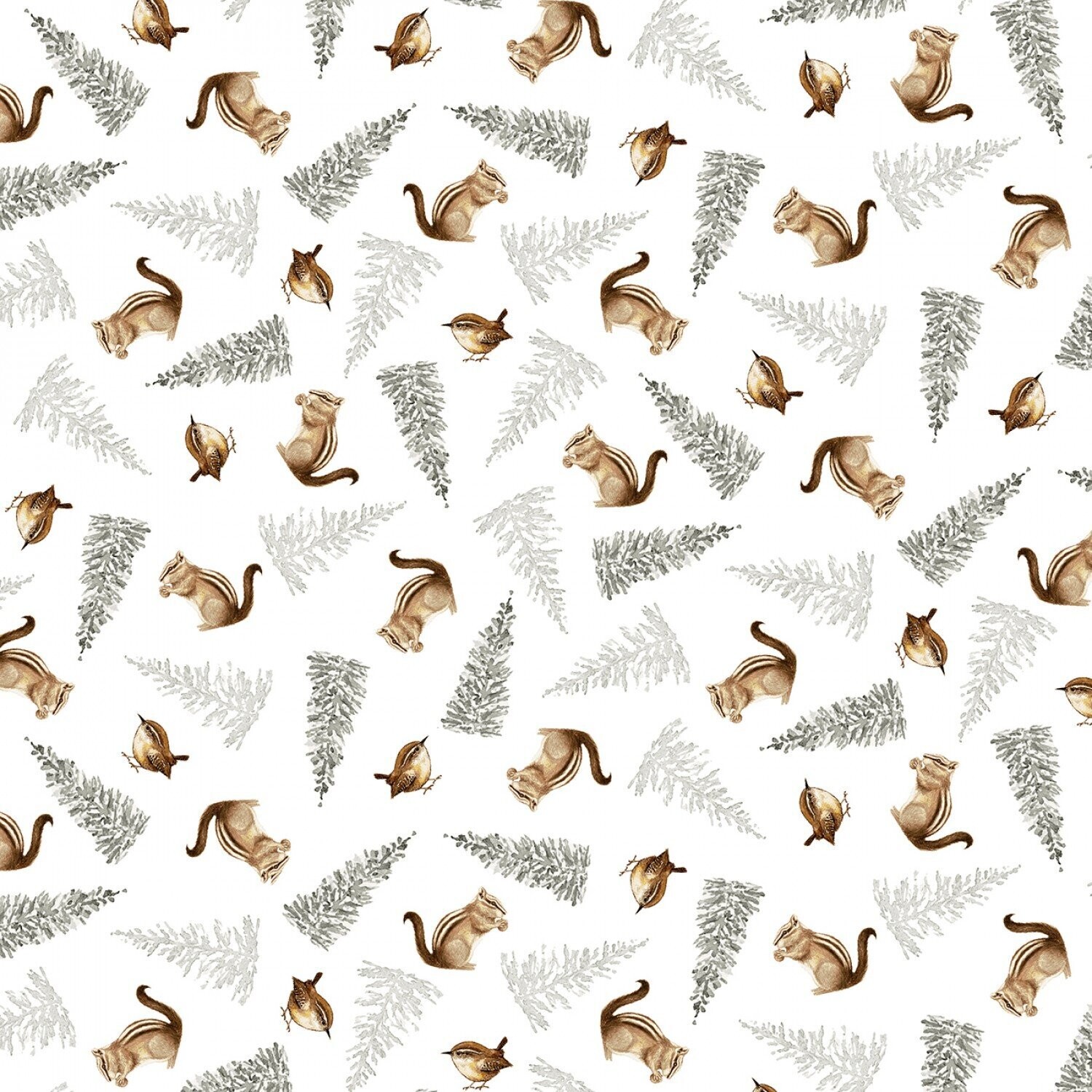 Patchworkstoff Patchworkstoff "Little Ones", Multi Chipmunks mit Eichhörnchen, 19,50 €/m