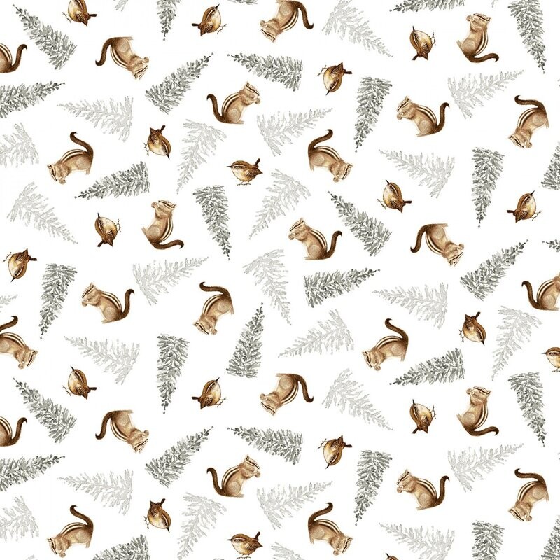 Patchworkstoff Patchworkstoff "Little Ones", Multi Chipmunks mit Eichhörnchen, 19,50 €/m