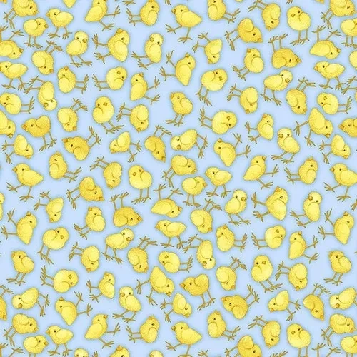 Patchworkstoff Patchworkstoff "Tossed Chicks" aus der Kollektion Farm Babies, kleine Küken, 20,50€/m