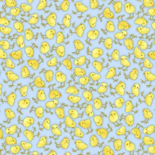 Patchworkstoff Patchworkstoff "Tossed Chicks" aus der Kollektion Farm Babies, kleine Küken, 20,50€/m